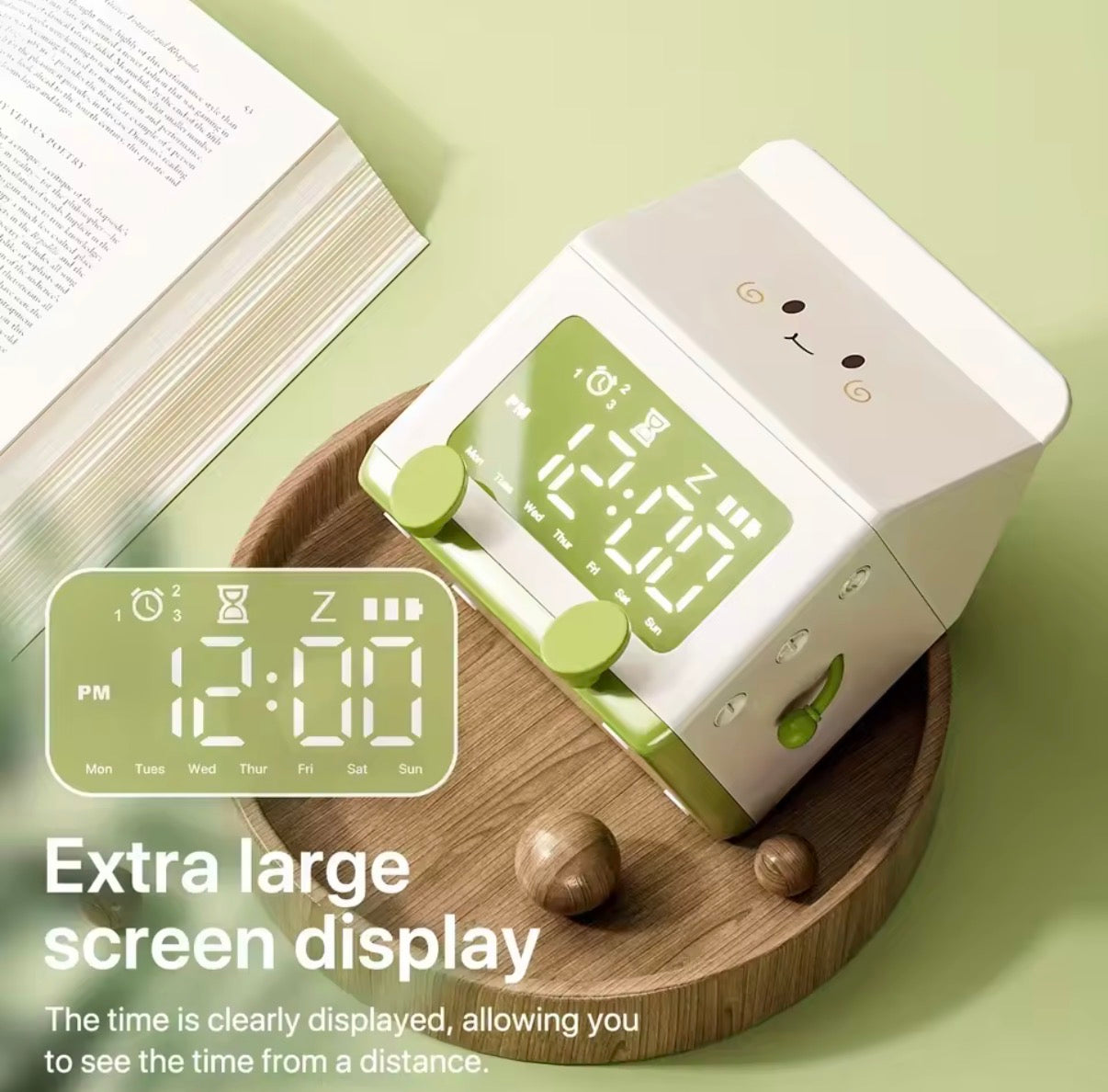 Cute Milk Alarm Clock