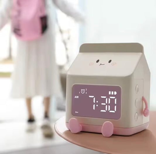 Cute Milk Alarm Clock
