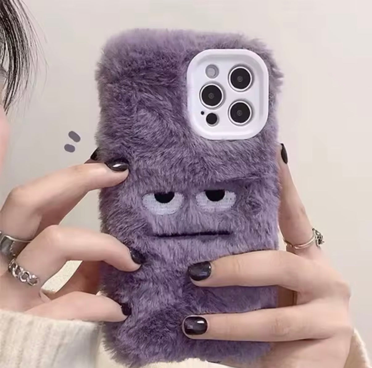 Purple Fluffy Monster Phone Case