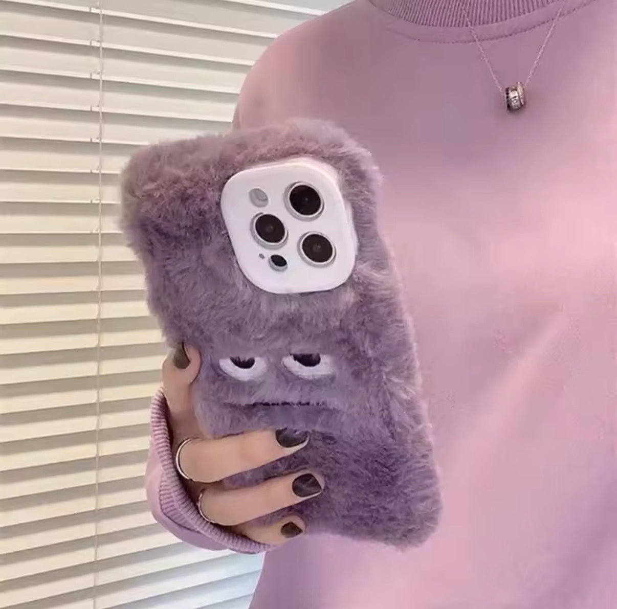 Purple Fluffy Monster Phone Case