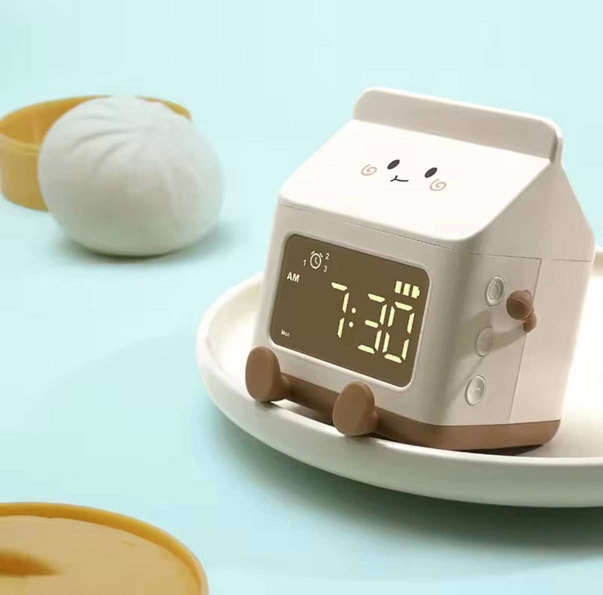 Cute Milk Alarm Clock